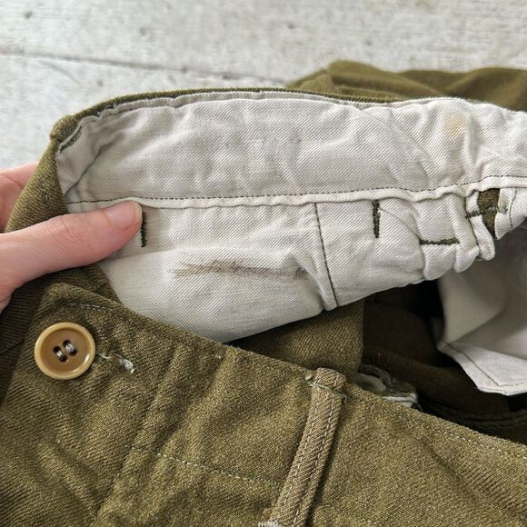 Vintage 40s Military Wool Gaberdine Field Trouser 32 Waist - Picture 6 of 7